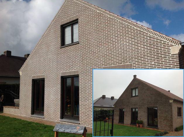 samengestelde foto van een gevelrenovatie